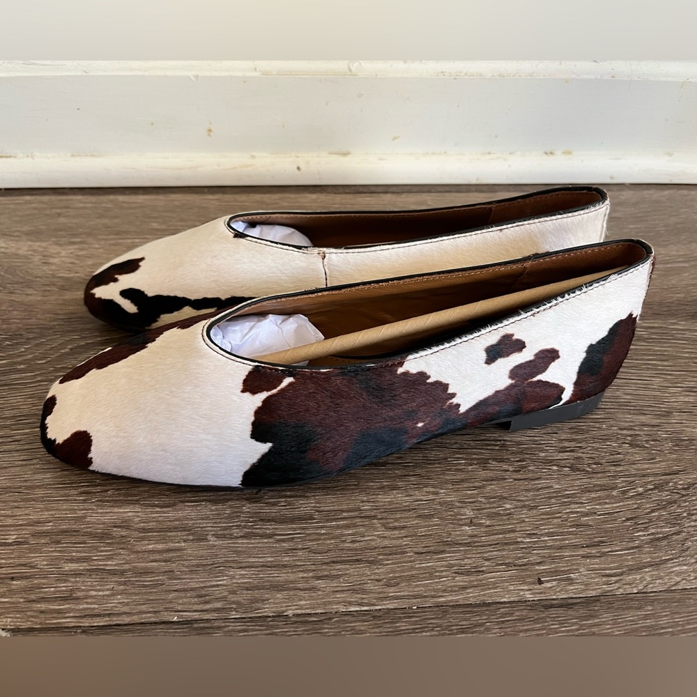 Madewell The Mylie Ballet Flat in Dark Carob Multi Calf Hair NWOB - Picture 3 of 13